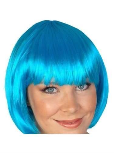 Wig - Short blue fringe bob