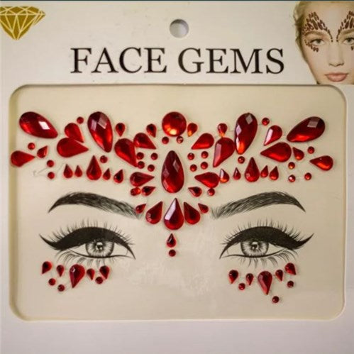 Face Gems - Red