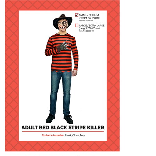Adult Red Black Stripe Killer