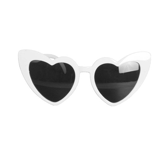 white retro heart glasses