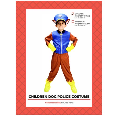 Children Dog Police Costume
