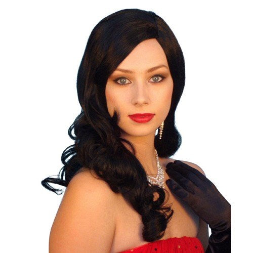 rita black hollywood glamour wig 