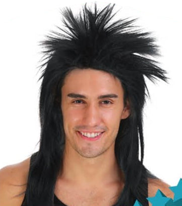 mullet wig 80s 1980s bogan rocker punk silly sunday mad monday 