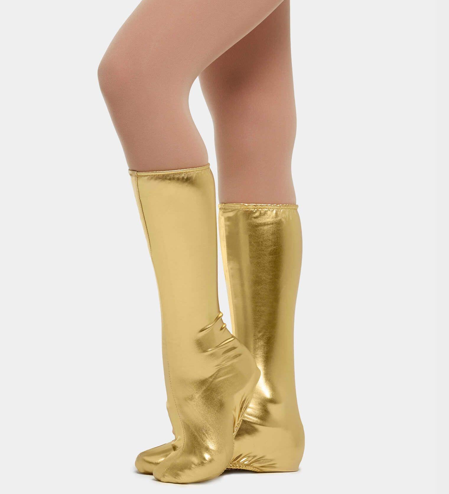 spats dancewear costume gold