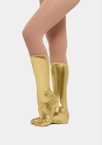 spats dancewear costume gold