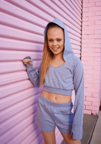 Warm Up Cropped Hoodie, Grey  Dancewear Australia