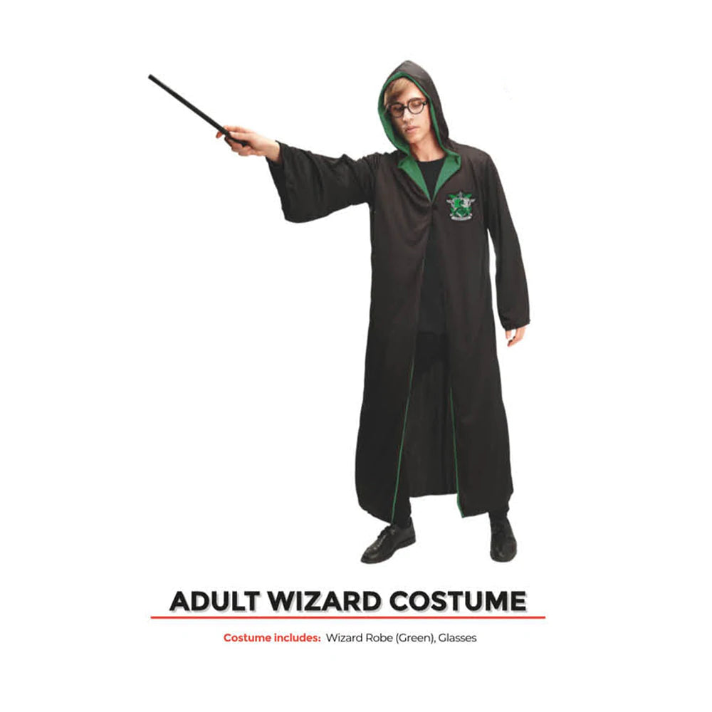 Adult Wizard Robe - Green Slytherin
