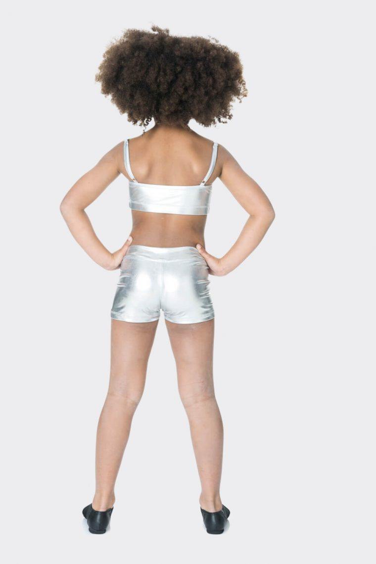 gold crop top mettalic dance costume studio 7 dancewear
