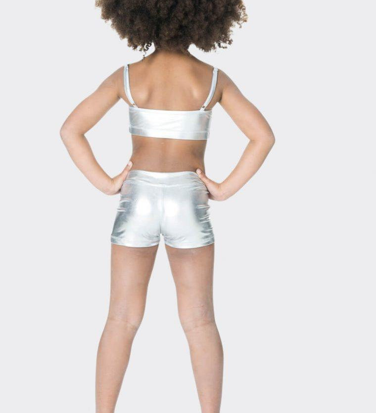 gold crop top mettalic dance costume studio 7 dancewear