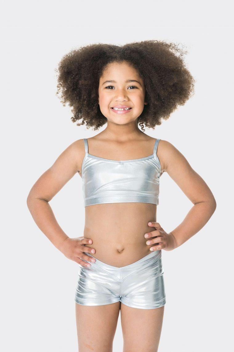 gold crop top mettalic dance costume studio 7 dancewear