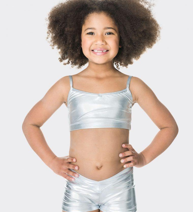 gold crop top mettalic dance costume studio 7 dancewear