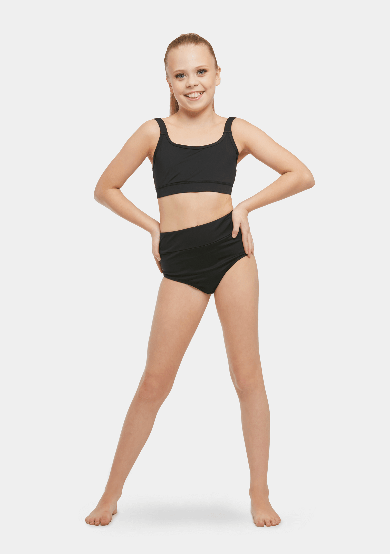 black high waist briefs dancewear