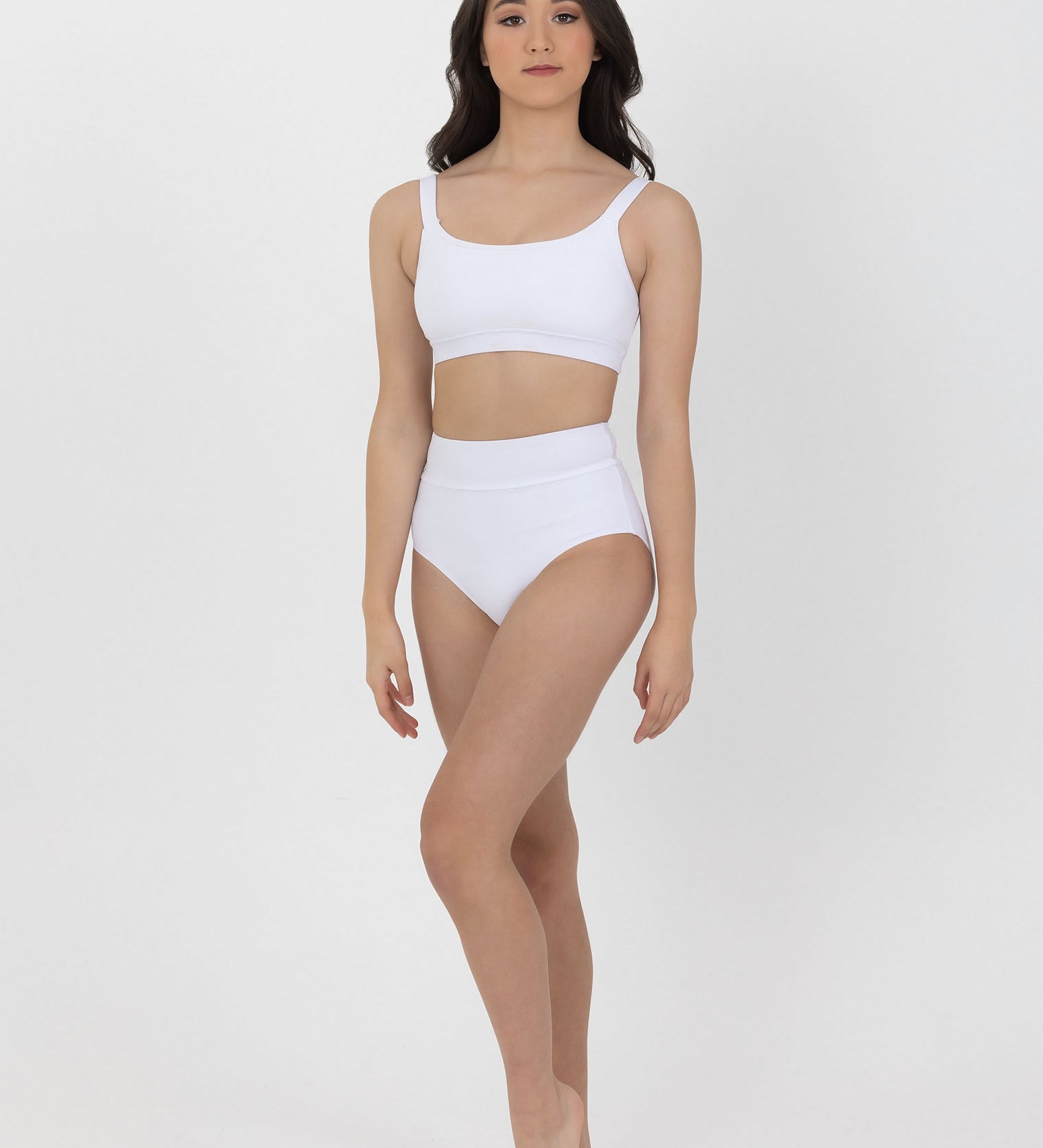 white high waist briefs dance costume studio 7