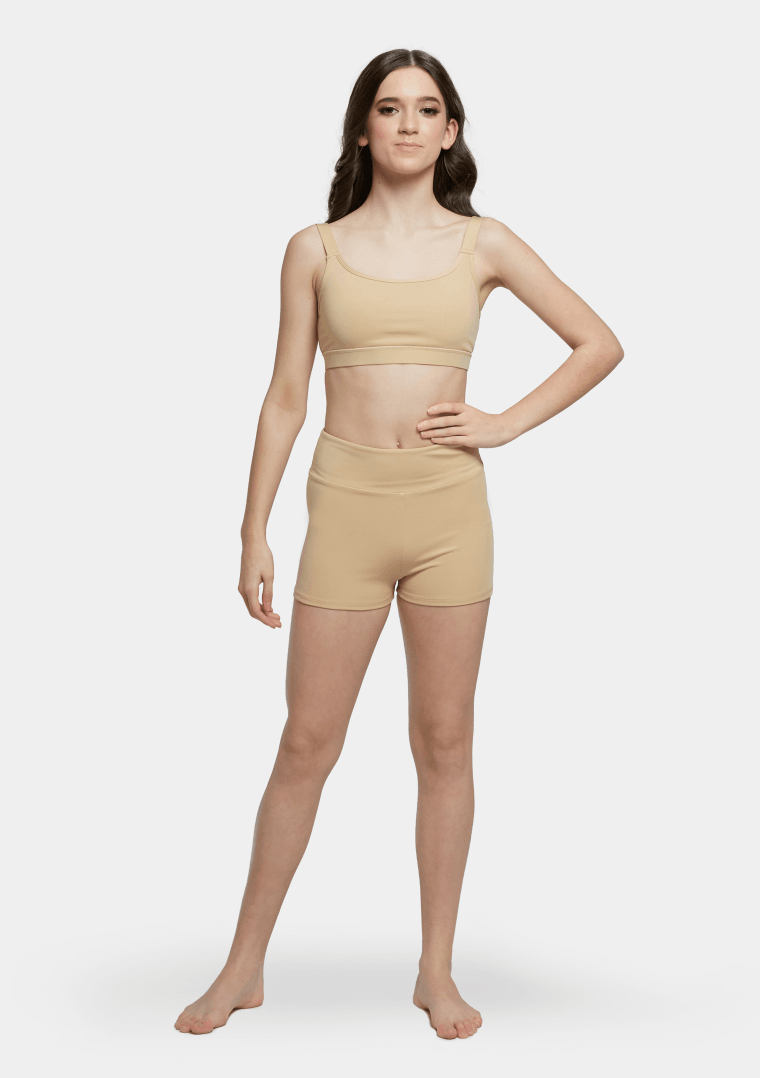 nude performance dance shorts