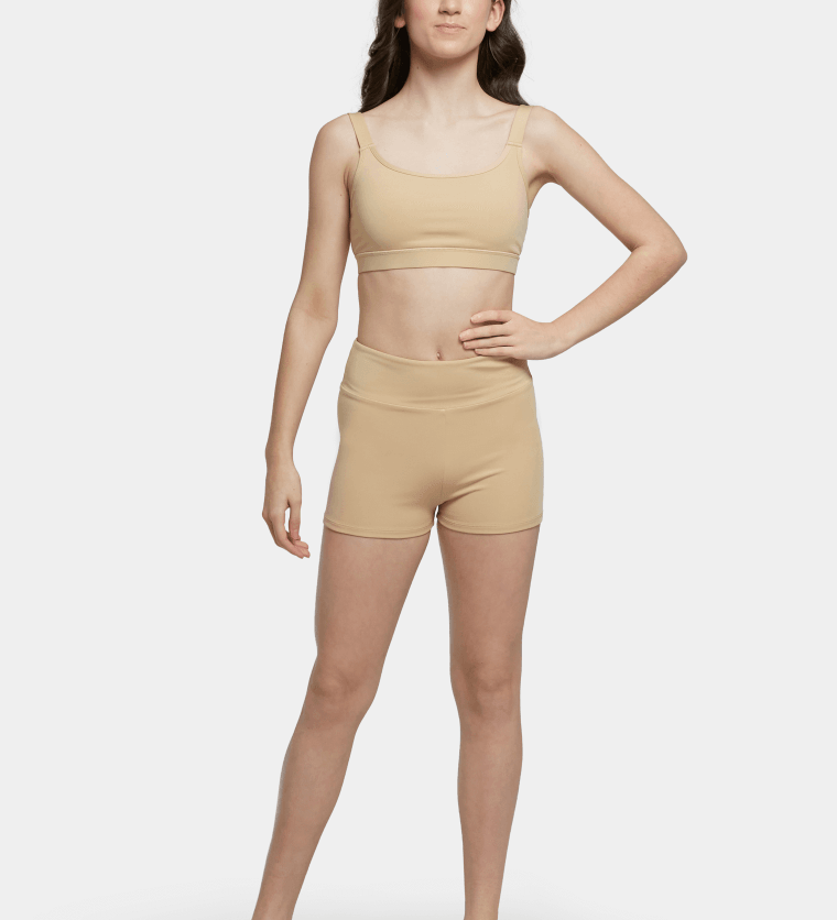 nude performance dance shorts