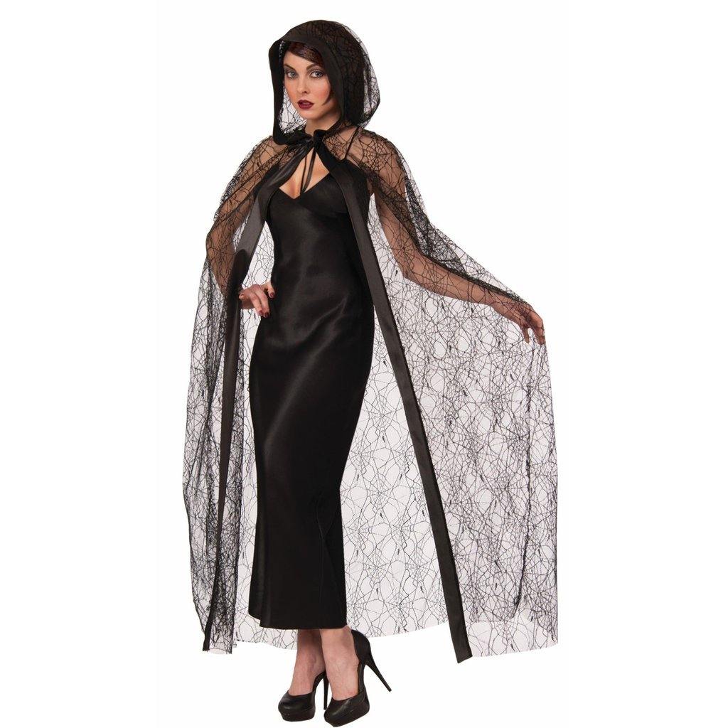 Hooded Spider Web Cape Halloween Costume