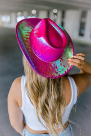 space cowboy hat in hot pink