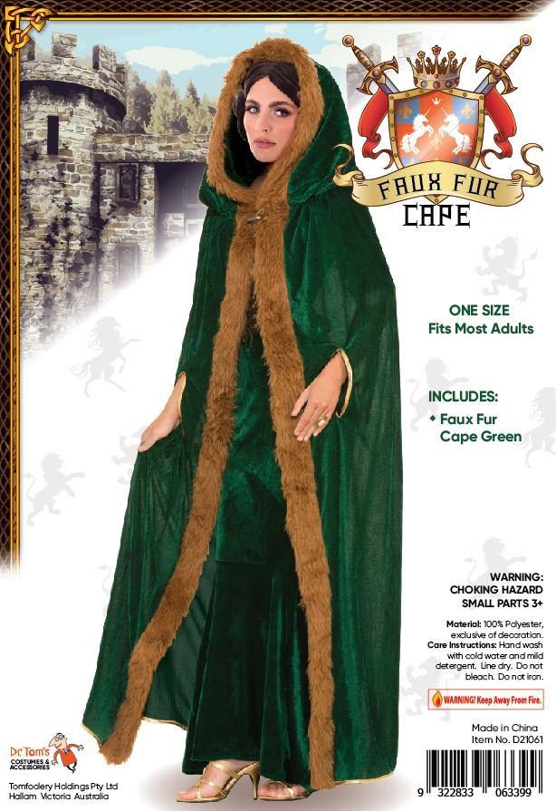 green fur coat Vikings, Medieval and Historical costumes