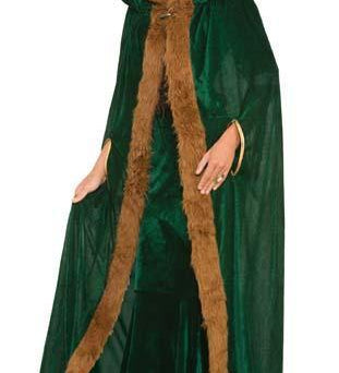 green fur cape Vikings, Medieval and Historical costumes