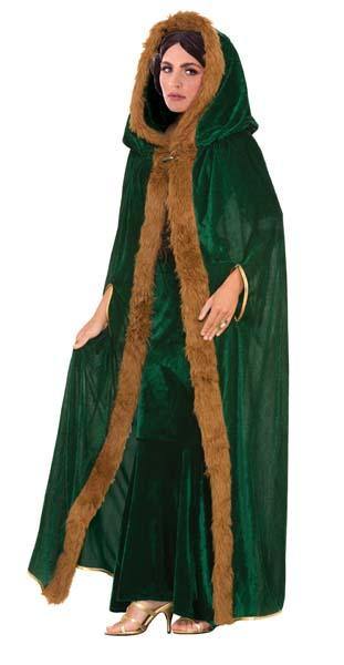 green fur cape Vikings, Medieval and Historical costumes