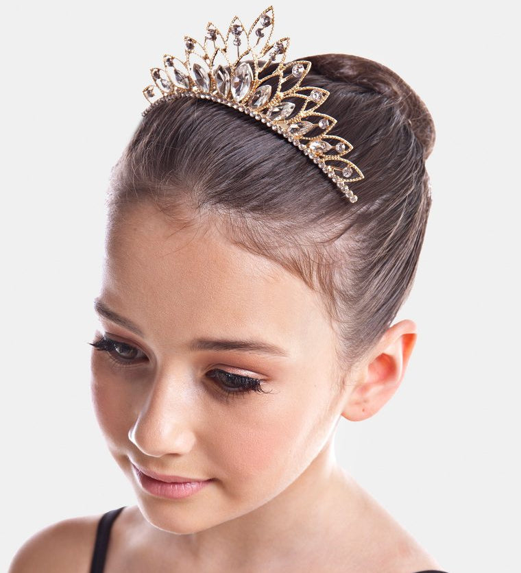 gold ballet tiara comb