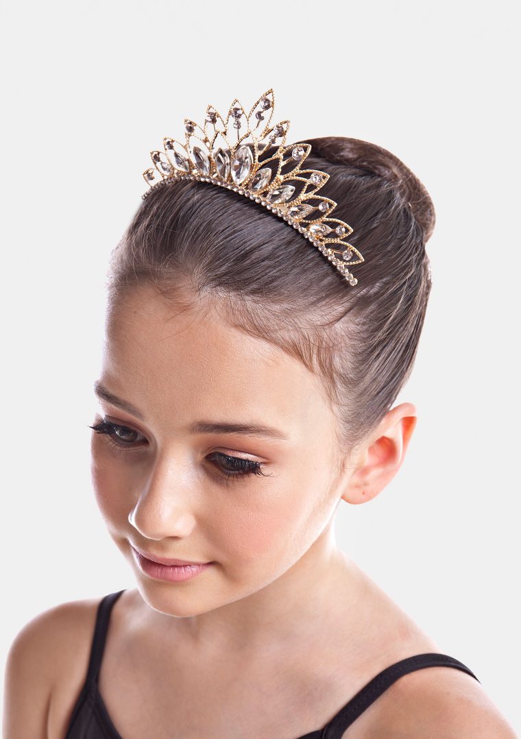 gold ballet tiara comb