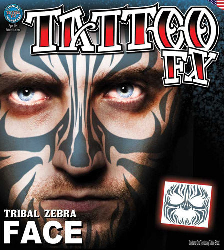 Tattoo FX - Tribal Zebra Face