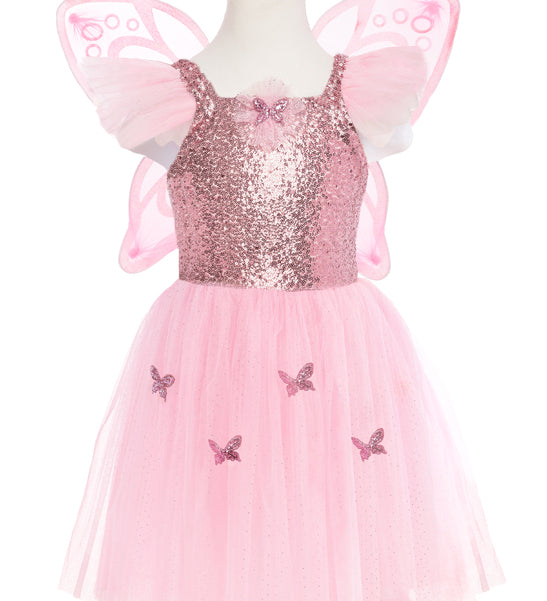 Pink Sequins Butterfly fairy Dress