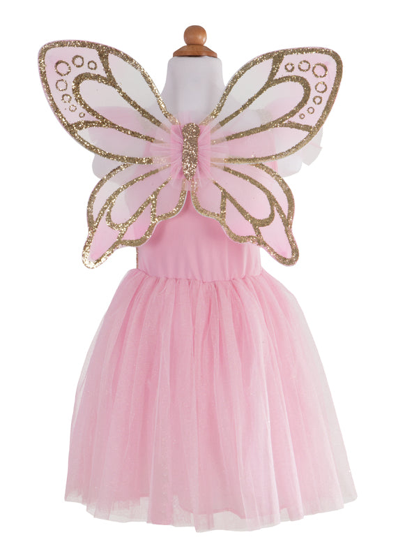 Gold Sequins Butterfly Dress & Wings