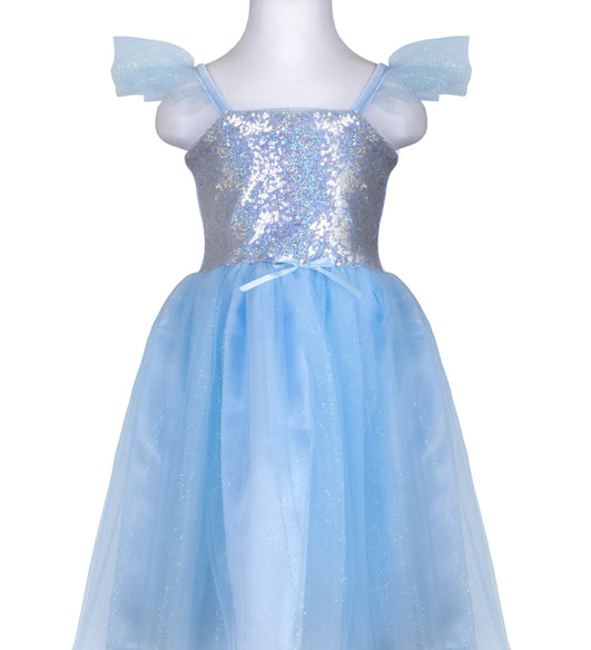 Blue Sequins Princess elsa Dress