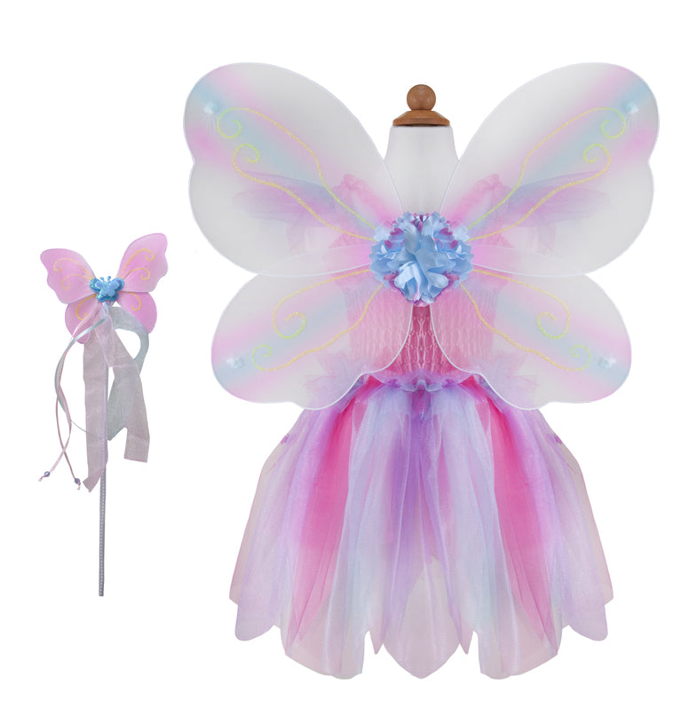 Pink Butterfly Dress & Wings with Wand