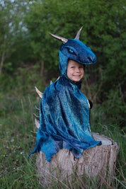 Teal & Gold Starry Night Dragon
