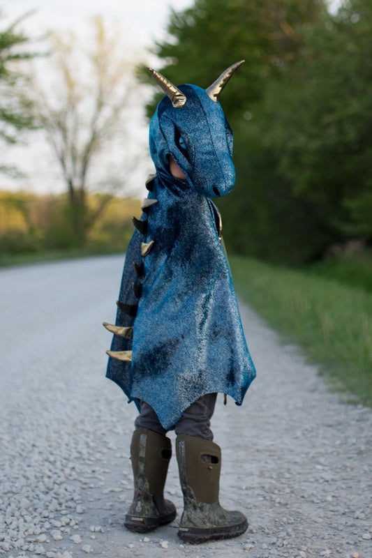 Teal & Gold Starry Night Dragon