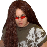 Heavy Metal Rocker - Long Brown Wig