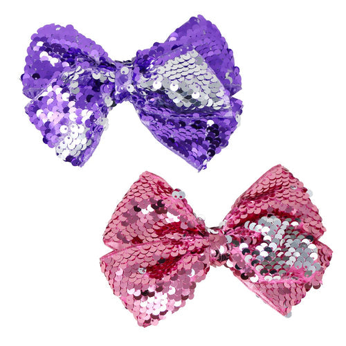 Reversible Sequin Hair Bow