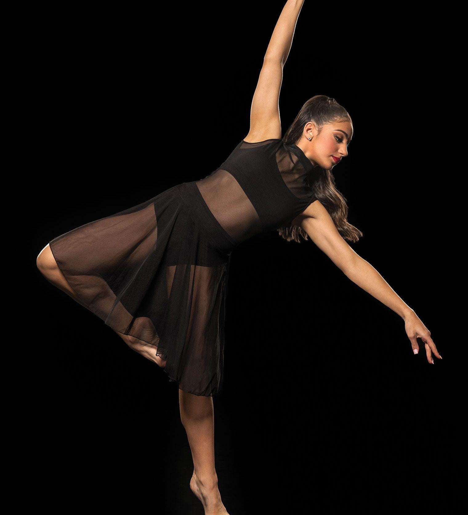 black mesh contemporary costume dress