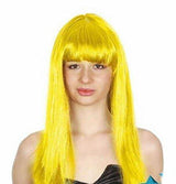 Long Straight Wig with fringe -  Yellow