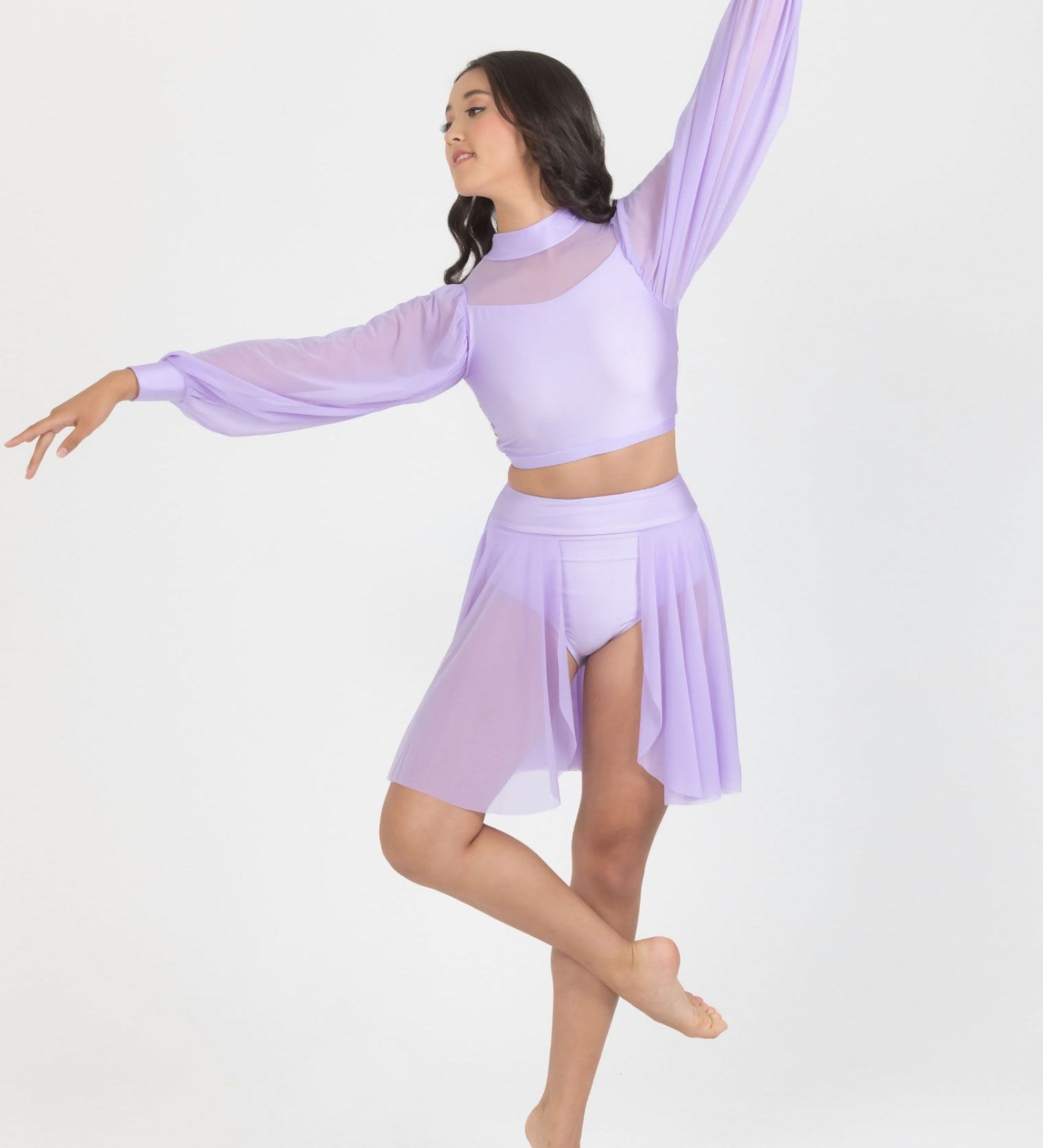 lilaclyrical mesh skirt studio 7 dance costume