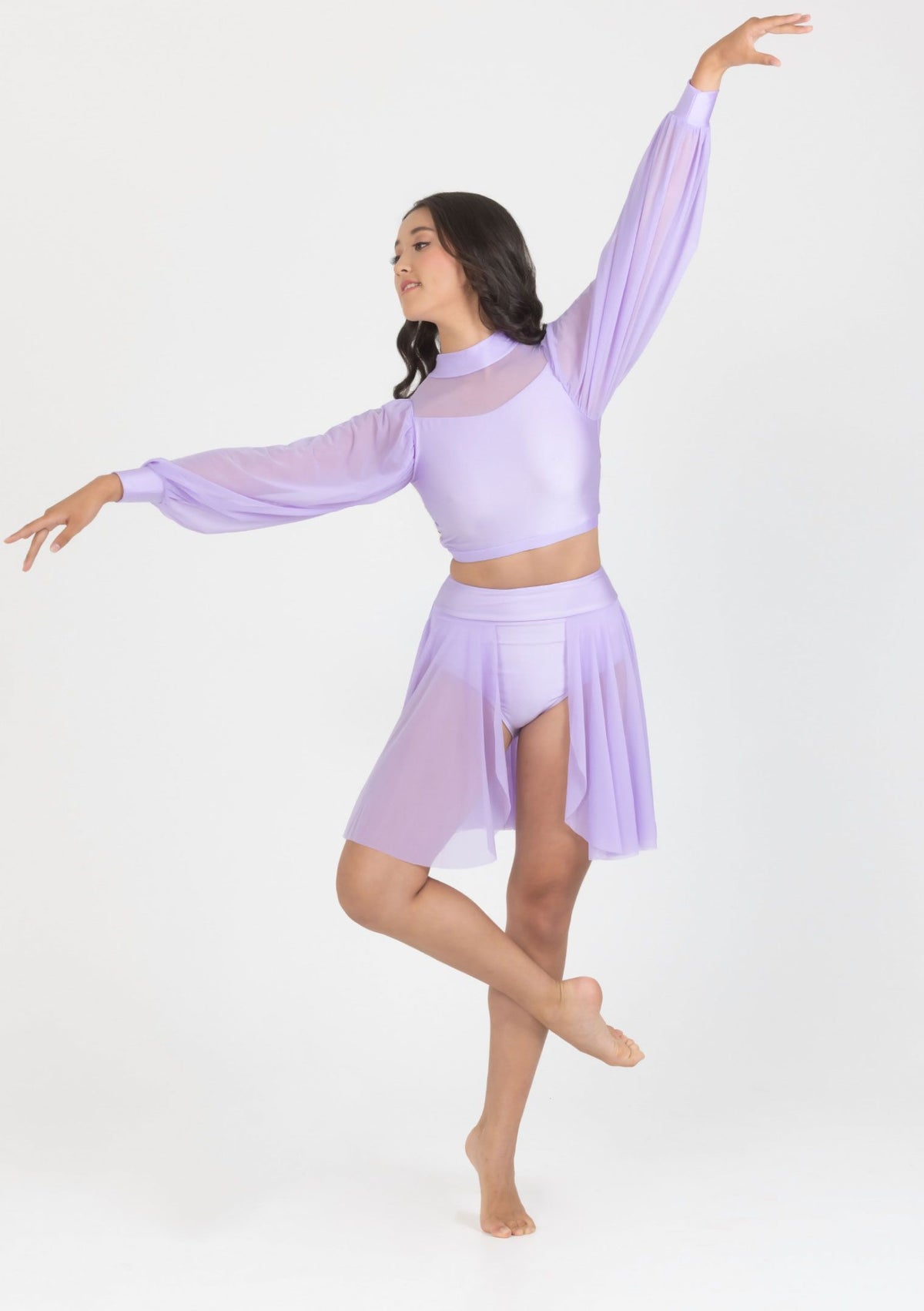 lilaclyrical mesh skirt studio 7 dance costume