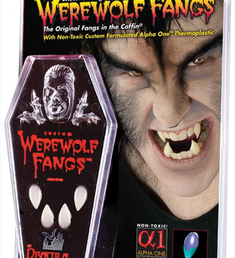 werewolf fangs animal teeth for costume partys and fancy dress