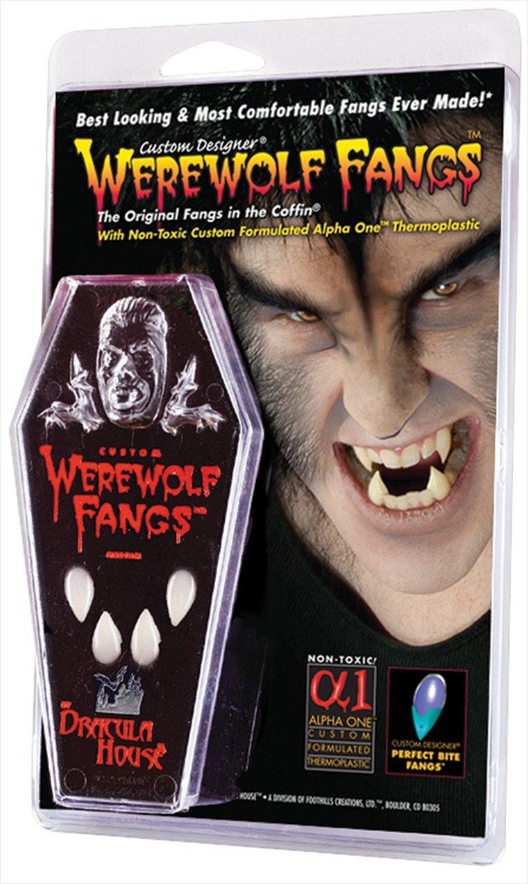 werewolf fangs animal teeth for costume partys and fancy dress