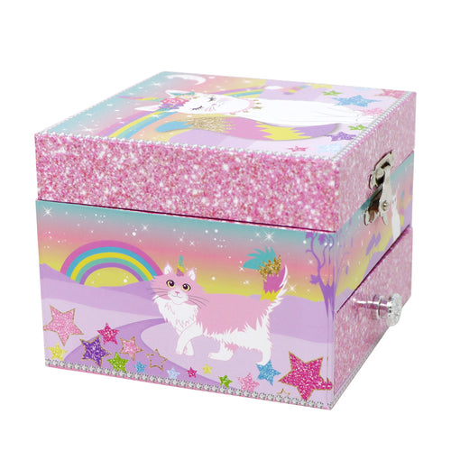 unicorn cat music box gift