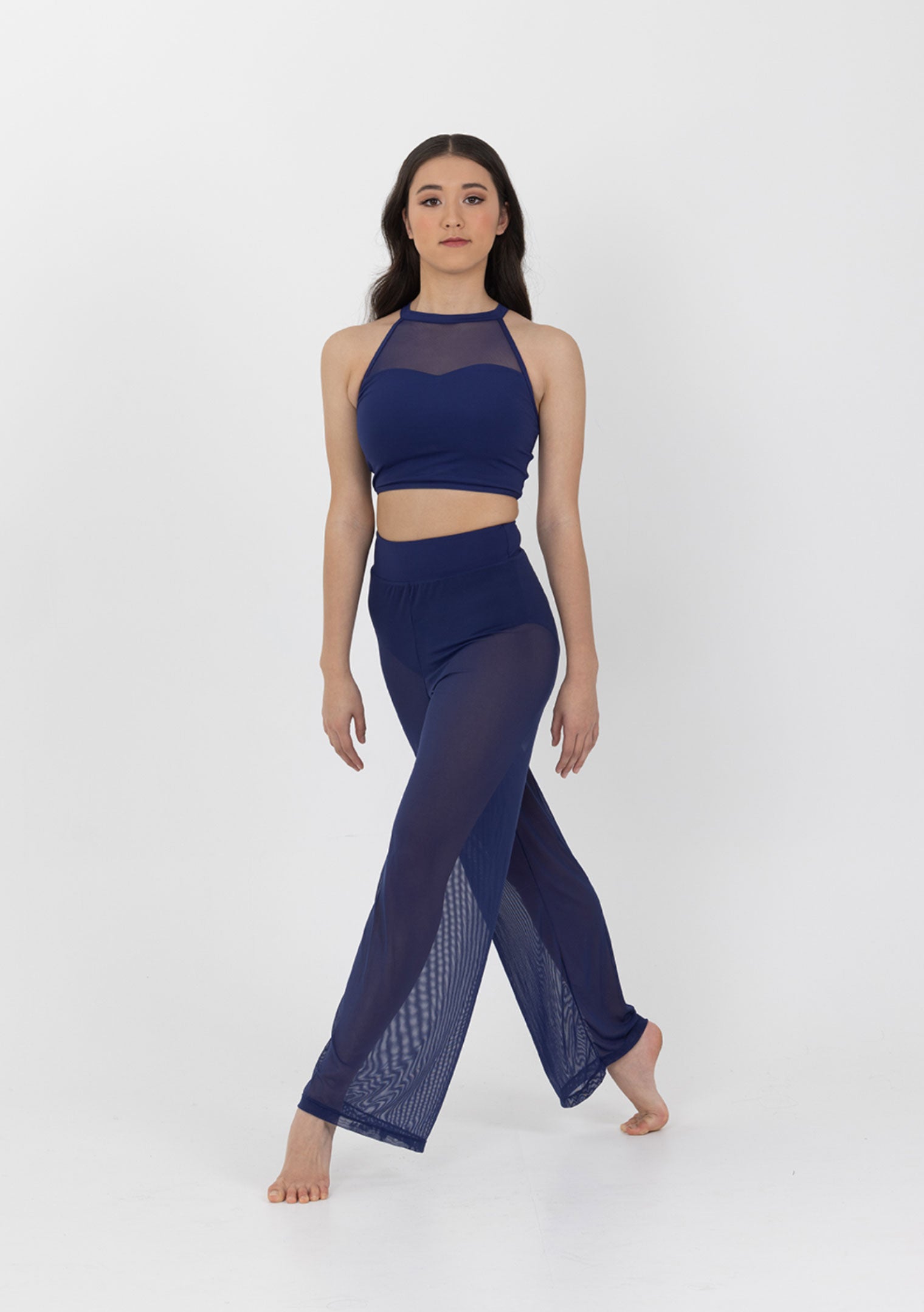navy mesh performance pants dancewear costume