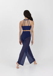 navy crop top mesh dancewear