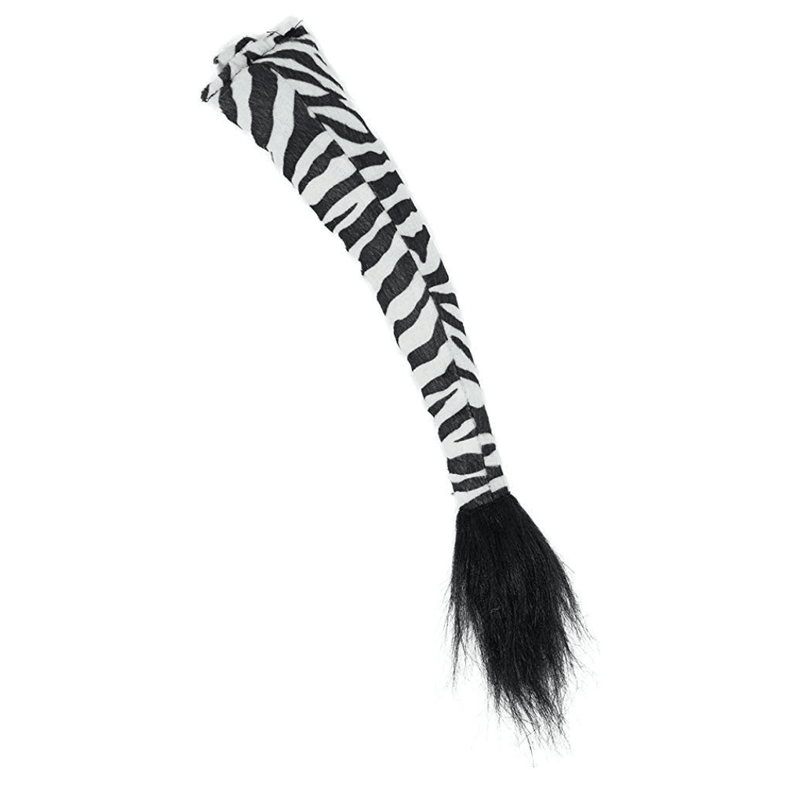 zebra animal tail clip on plush costume