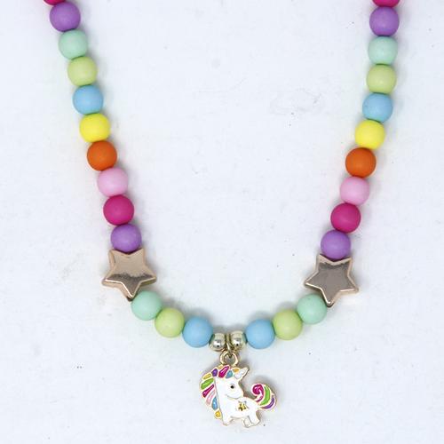 unicorn beaded necklace