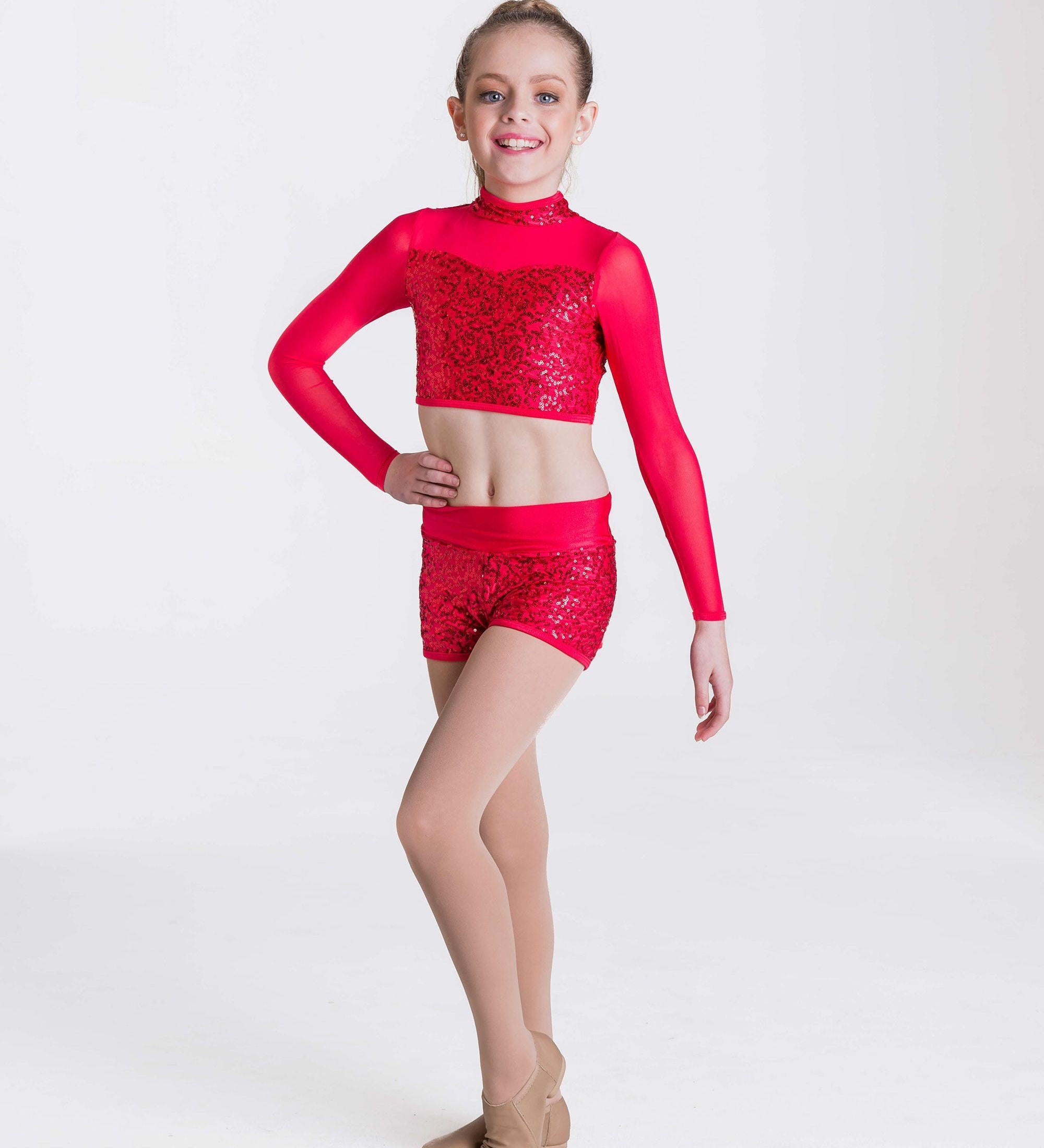 Attitude Shorts | Red  Dancewear Australia