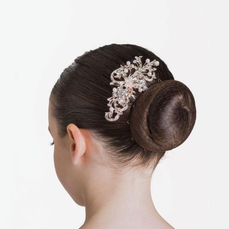 gold pearl hair piece dancewear