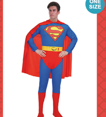 adult superman party costume superhero action