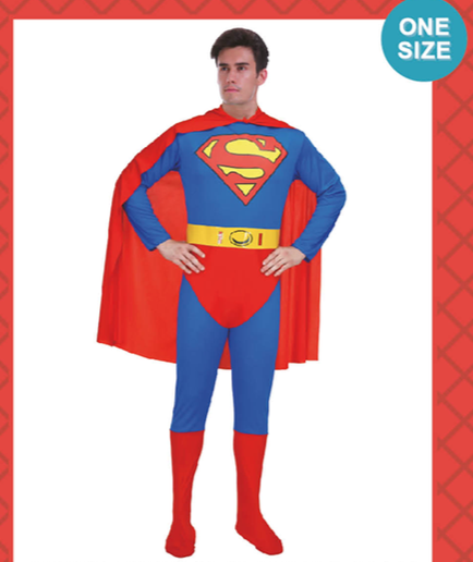 adult superman party costume superhero action